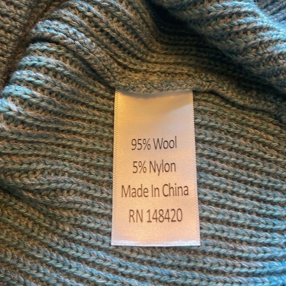 lords of harlech - NWT Cameron xtrafine teal 95% wool pullover - size M - Picture 6 of 6